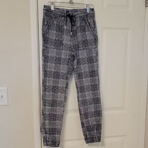 Black and White Plaid Joggers